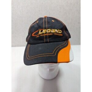 Legend Trailers Black And Orange Strapback Trucker Hat Cap